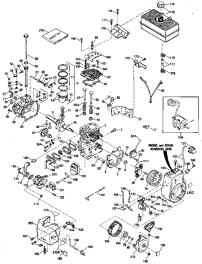Replacement Parts Diagram and Parts List for 143806082  Craftsman Engine