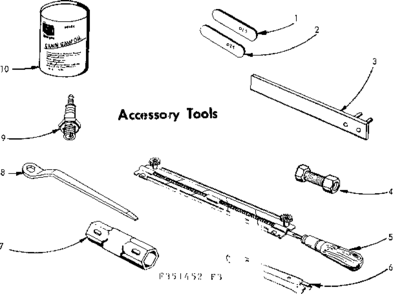Accessory Tools Diagram and Parts List for 917351452  Craftsman Chainsaw