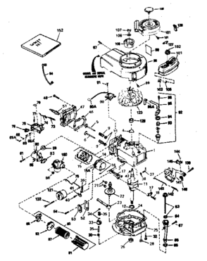 Engine Diagram and Parts List for 143374052  Craftsman Engine
