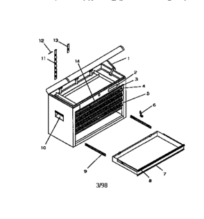 Unit Parts Diagram and Parts List for 706657256  Craftsman Tool Stand & Cart