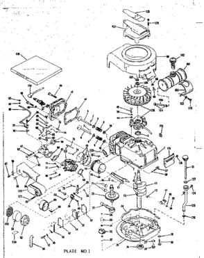 Basic Engine Diagram and Parts List for 143102020  Craftsman Engine