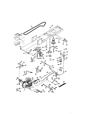 Ground Drive Diagram and Parts List for 917273142  Craftsman Lawn Tractor