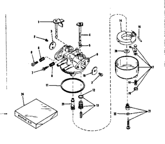 Part Location Diagram of 29238 Craftsman Carb body