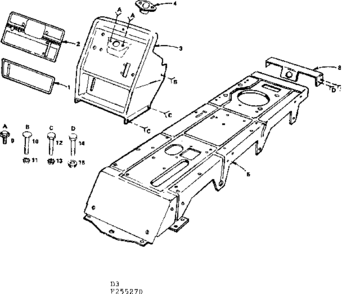 Dashboard And Chassis Diagram and Parts List for 917255270  Craftsman Lawn Tractor