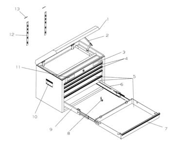 Part Location Diagram of T18459-EGE Craftsman Lockbar
