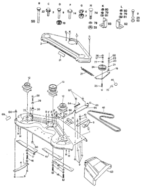 Part Location Diagram of 109743X Craftsman Lawn tractor deflector shield bracket