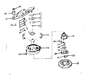 No-pull Starter Diagram and Parts List for 143184172  Craftsman Engine