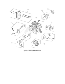 Short Block/Muffler/Carburetor Diagram and Parts List for CMXGSAMCX4218  Craftsman Chainsaw