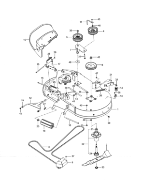 Mower Deck/cutting Deck Diagram and Parts List for 917277710  Craftsman Engine
