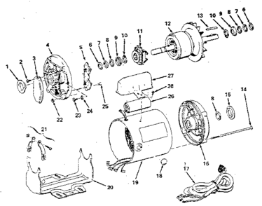 Part Location Diagram of 64653 Craftsman Rotor assembly