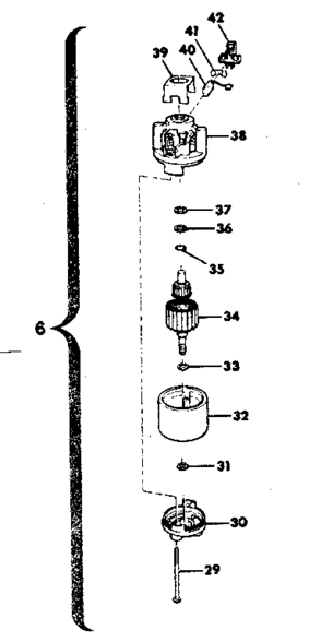 Motor Assembly Diagram and Parts List for 257796331  Craftsman Snow Blower