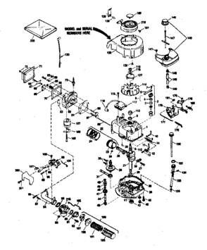Engine Diagram and Parts List for 143384182  Craftsman Engine