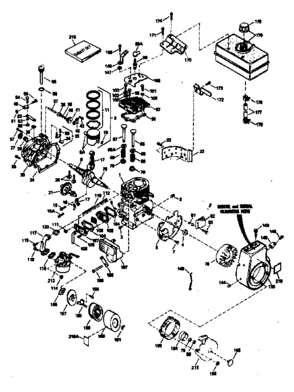Engine Diagram and Parts List for 143786202  Craftsman Engine