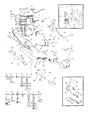 Engine And Tines Diagram and Parts List for 917TX220AR  Craftsman Tiller
