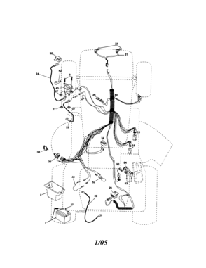 Electrical Diagram and Parts List for 917274351  Craftsman Lawn Tractor