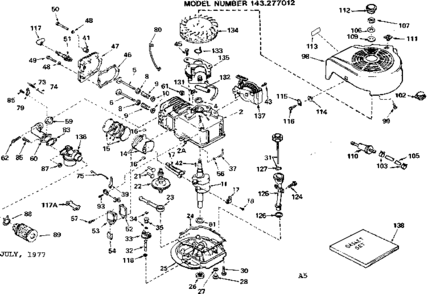 Part Location Diagram of 32881B Craftsman Crankshaft