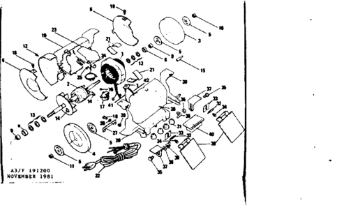 Part Location Diagram of 9428172 Craftsman Bench Grinder