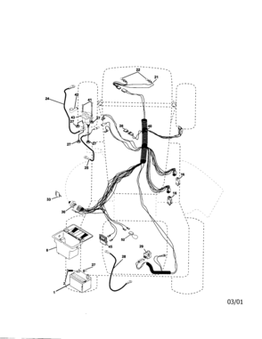 Electrical Diagram and Parts List for 917271742  Craftsman Lawn Tractor