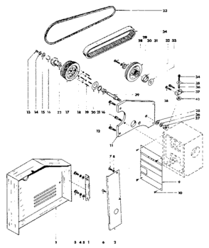 Drive Diagram and Parts List for 5492892  Craftsman Lathe