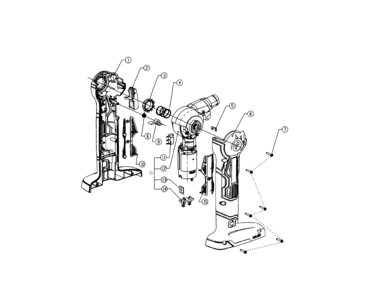Hammer Gun Assy Diagram and Parts List for 32038600  Craftsman Hammer Drill