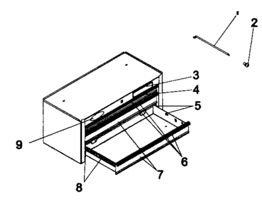 Tool Chest Diagram and Parts List for 706957251  Craftsman Tool Stand & Cart