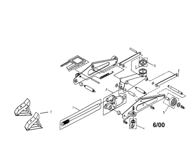Power Unit Assembly Diagram and Parts List for 21412114  Craftsman Jack