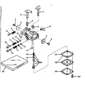 Carburetor No. 630986 Diagram and Parts List for 143171012  Craftsman Engine