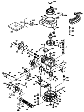 Replacement Parts Diagram and Parts List for 143943528  Craftsman Engine