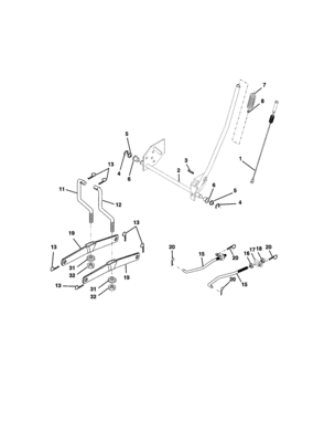 Lift Assembly Diagram and Parts List for 917272084  Craftsman Lawn Tractor