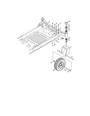 Wheel Assembly Diagram and Parts List for 247270540  Craftsman Engine