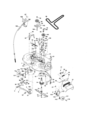 Mower Deck Diagram and Parts List for 917275762  Craftsman Lawn Tractor
