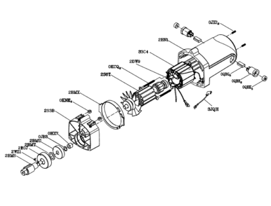 Motor Assy Diagram and Parts List for 137322850  Craftsman Miter Saw