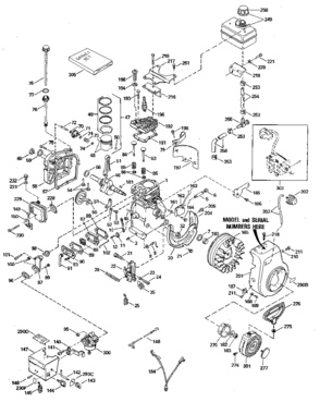 Replacement Parts Diagram and Parts List for 143804042  Craftsman Engine