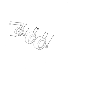 Wheels & Tires Diagram and Parts List for 917255840  Craftsman Lawn Tractor