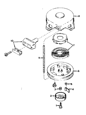 Rewind Starter No. 590420 Diagram and Parts List for 143571122  Craftsman Engine