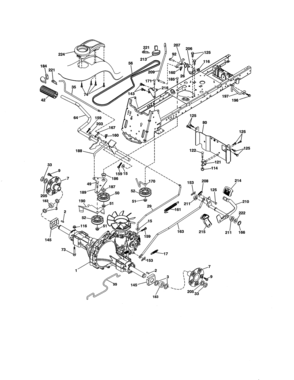 Ground Drive Diagram and Parts List for 917204090  Craftsman Lawn Tractor