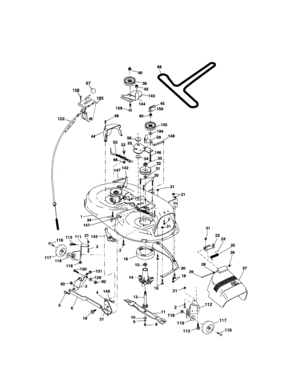 Mower Deck Diagram and Parts List for 917275753  Craftsman Lawn Tractor