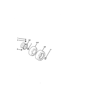 Wheels And Tires Diagram and Parts List for 917270761  Craftsman Lawn Tractor