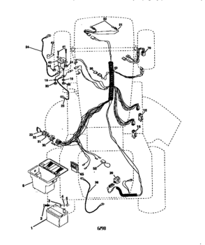 Electrical Diagram and Parts List for 917270642  Craftsman Lawn Tractor