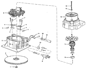 Motor - 816652-1 Diagram and Parts List for 113179780  Craftsman Utility Vacuum