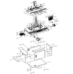 Main Assy Diagram and Parts List for 32037610  Craftsman Router