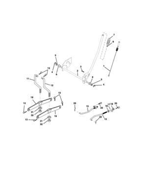 Lift Assembly Diagram and Parts List for 917273360  Craftsman Lawn Tractor