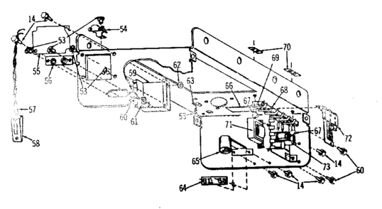 Chassis Assembly-model No. 139.67100 Diagram and Parts List for 13967100  Craftsman Garage Door Opener