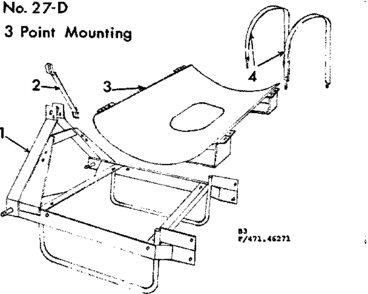 3 Point Mounting Diagram and Parts List for 47146271  Craftsman Pressure Washer