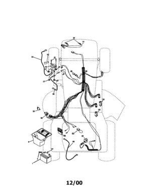 Electrical Diagram and Parts List for 917271640  Craftsman Lawn Tractor