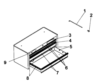 Tool Chest Diagram and Parts List for 706618071  Craftsman Tool Stand & Cart