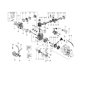 Part Location Diagram of 530014861 Husqvarna CRANKCASE Assembly