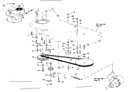 Engine Diagram and Parts List for 536963630  Craftsman Lawn Mower
