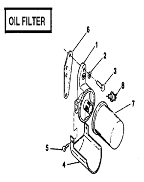 Oil Filter Diagram and Parts List for 73911054D  Craftsman Engine