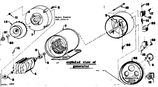 Part Location Diagram of 26020 Craftsman Pulley fan